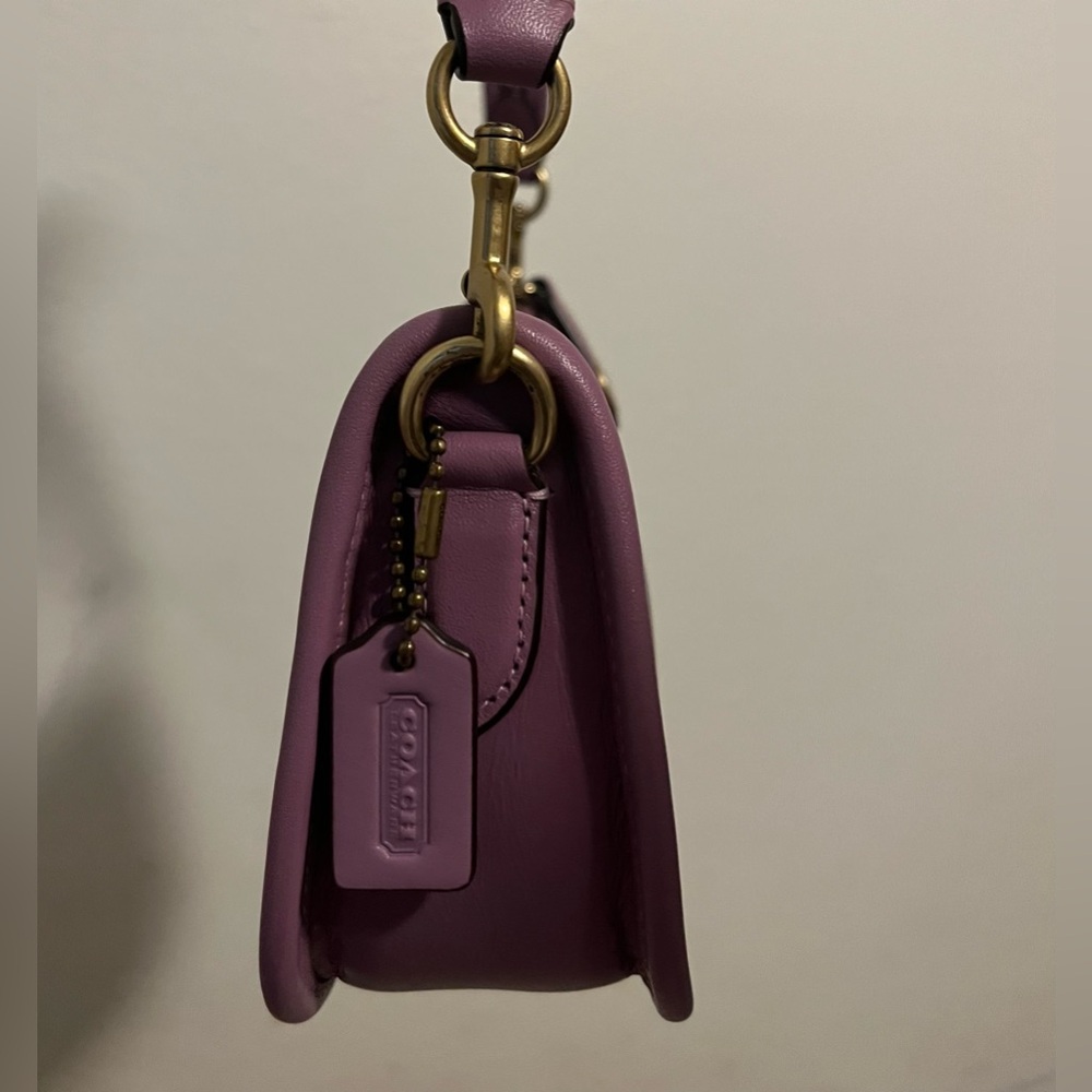 Coach Purple/Pink Leather Shoulder Bag - Picture 12 of 14